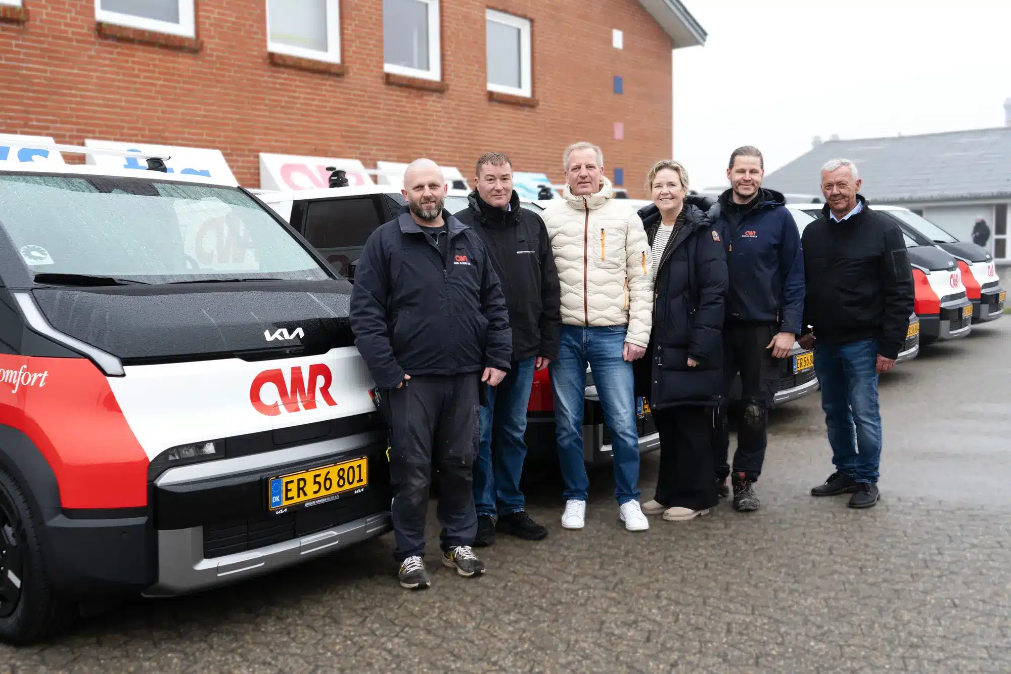 Jørgen Hansen Biler leverer 6 Kia PV5 Cargo til Carl W. Reis A/S